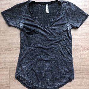 Distressed V Neck T shirt